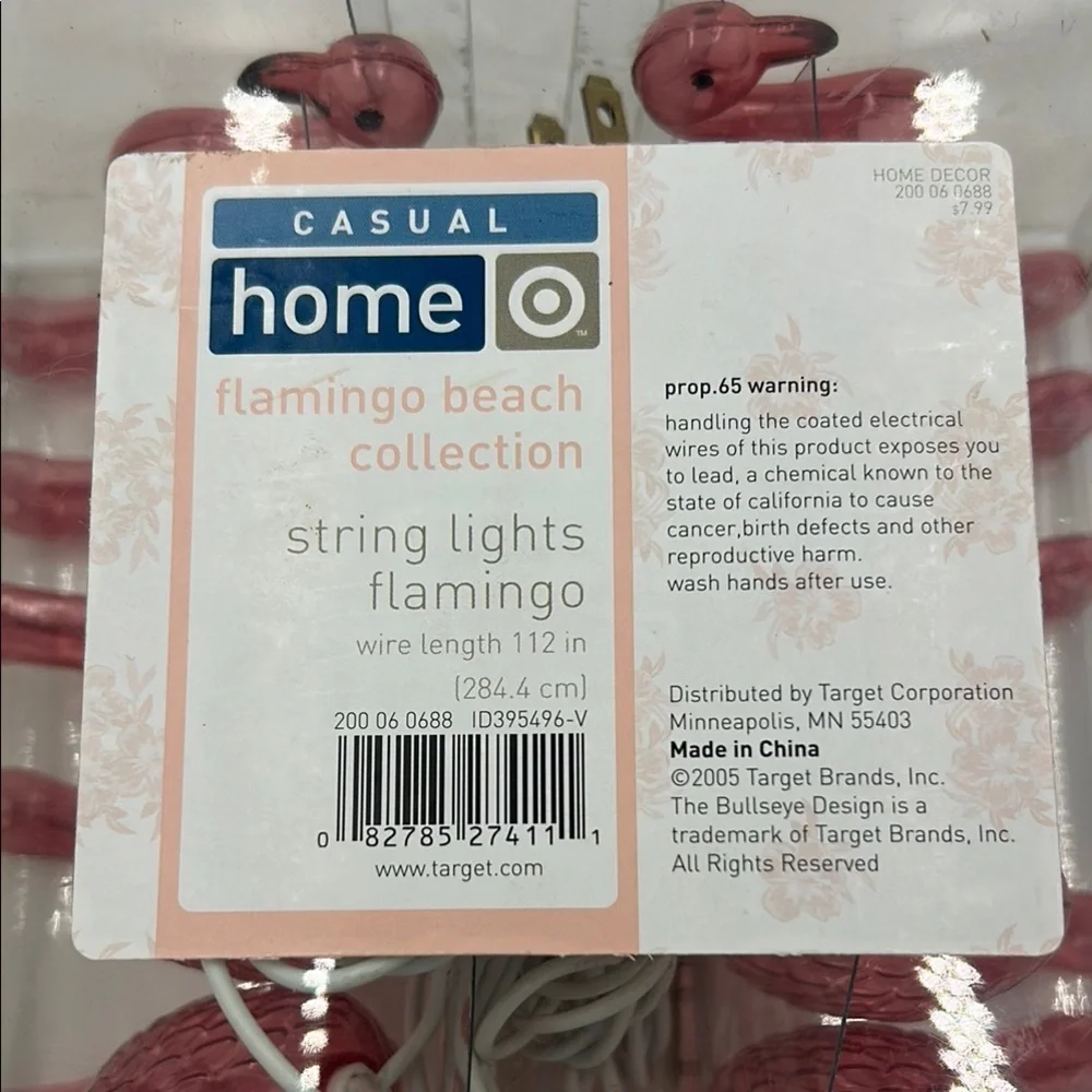 Target Pink Flamingo String Lights 10pcs Plug In New in box
